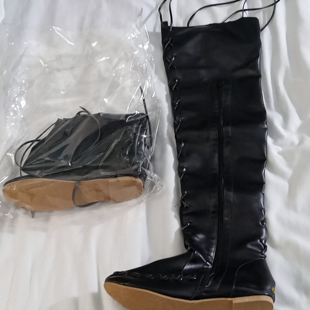Black thigh high boots eur 39